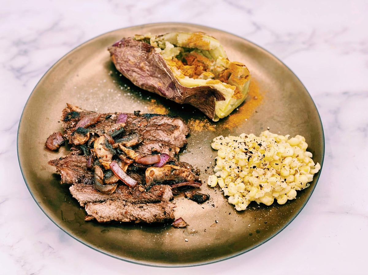 Grilled Garlic & Herb BoneIn Sirloin Steak Triple C Angus